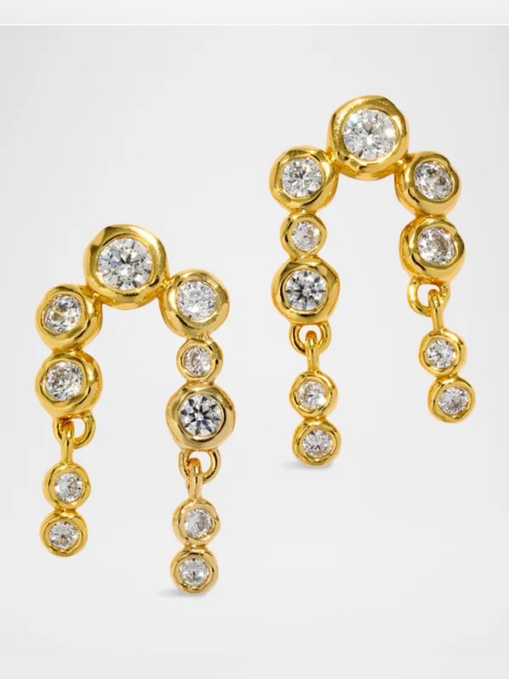 Alexis Bittar Asterales Gold Arched Post Earrings